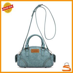 Vintage Top Handle Crossbody Bag with Detachable Strap, Premium Fabric